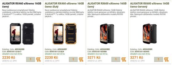 Aligator smartphony starší