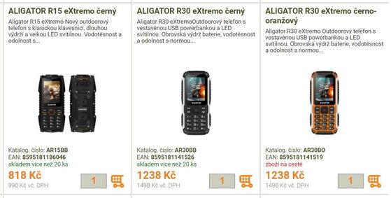 Aligator tlačítkové