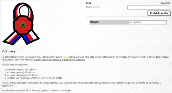 Pávek nášivka