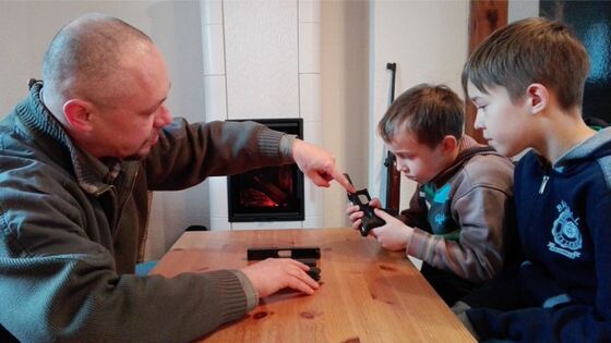 František Matějka s dětmi