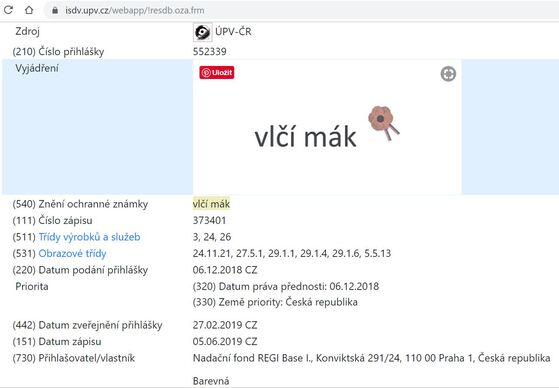 RBmákregistered
