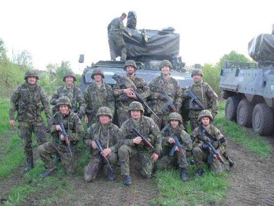 Z výcviku čety AZ 41. mpr., květen 2010,VVP Hradiště-Doupov